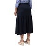 Ulla Popken Women's Jersey Flounce Skirt, navy