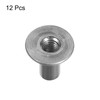 uxcell M6 T-Nuts, 12pcs Carbon Steel Tee Nuts, Round Base