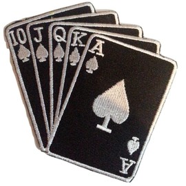 Sew-On Patches for Jackets Jeans Clothing Iron-On Patches Fabric Patch Clothes Sew-On Patches Iron-On 10 cm Poker Cards
