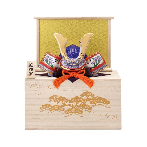 Yakushi Kiln May Doll, Tango no Sekku Saishiki Shusseki Helmet (Includes Storage Paulownia Box Stand)