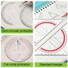 JEYORZY Set of 3 Protractors, Set Square Triangle, Circle Protractor,