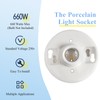 Saysurey 4 Pack Lamp Holder Socket Keyless Top Porcelain Medium