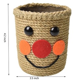 SAMIYUE Cute Scarecrow Desk Pen Holder Organizer, Creative Table Stationery Organizer Pencil Organizer Cup for Art Supply, Office, School, Home