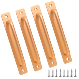 Zydiwo Pack of 4 Sliding Door Handles, Aluminium Alloy Barn Door Handles, Barn Door Pull Handles with Screws for Cabinet Door, Barn, Wooden Doors (Golden-212 mm)