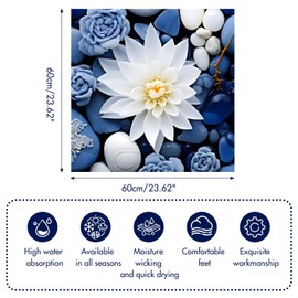 Washing Machine Cover 60 x 60 cm Washing Machine Dust Protection, Non-Slip, Universal Tabletop Washing Machine Pad, Soft and Cuttable Ideal for Washing Machine, Dryers, Refrigerator, Kitchen (B)