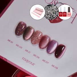 Mayour Roantique Glitter Magnetic Gel 6-piece set / 메이유어 로앤틱 글리터 자석젤 6종 세트