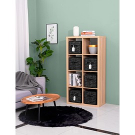 MYTHAUS Foldable Storage Cube Bins Organizer - Cube Storage Bin,Decorative Cube Storage Organizer,Storage Basket Dual Handles ,11X11 Closet Organizer,for Clothes/Toy/Sundries 6 Pack(Black Grid)