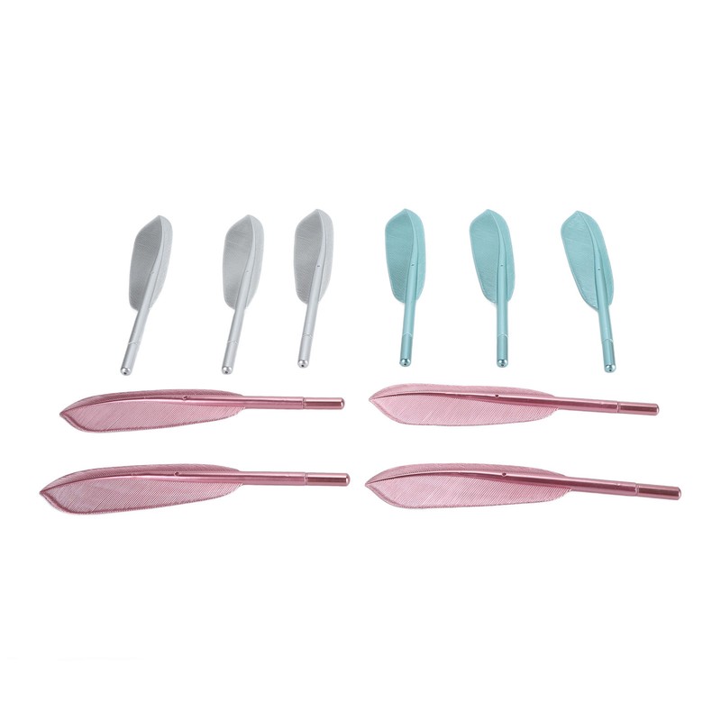 10Pcs Feather Pens Kids Ballpoint Pen Set ABS Plastic Office