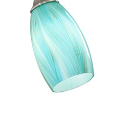 karyfine Mini Art Glass Pendant Lights Kitchen Island,Handcrafted Teal with Gold Glass Ceiling Pendant Lighting Brushed Nickel Adjustable Cord Hanging Lamp Cover for Coffe Bar,Dining Room 3pack