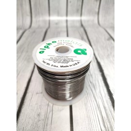 Alpha Metals 60/40 Solder for Stained Glass .125” dia. Solid Wire (5 lb. spool)
