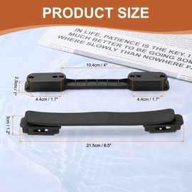 uxcell Luggage Handle Replacement 8.5 Inch Suitcase Handle Carry Strap Plastic Pull Handle Grip Luggage Replacement Parts with Screws for Suitcase Box Luggage Case, Black