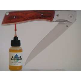 Liquid Bearings 100%-synthetic Oil for Schrade or any folding knife, SUPERIOR lubrication and rust prevention for knives!!