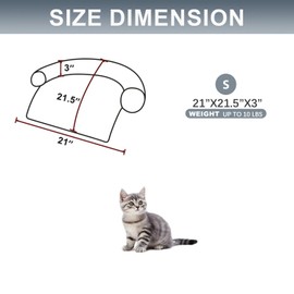 Calming Dogs/Cats Bed Mats, Dog Pad Washable Removable Couch Cover, Plush Long Fur Mat for Pets, Waterproof Lining, Perfect for Small, Medium and Large Dogs and Cats (Gradient Gray, 21"x21")