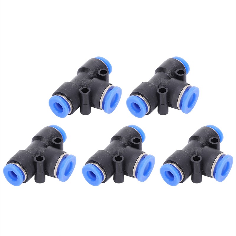 50Pcs 3‑Way Pneumatic Connector Quick PU Tube Hose Push in