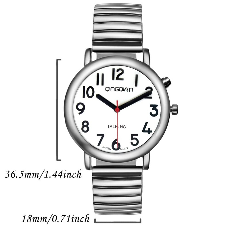 QINGQIAN EnglishTalking Watch Suitable for the elderly and visually impaired