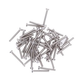 50Pcs Cheese Head Slot Screw A2-70 Stainless Steel, Flat Smooth Head, Screws with Even Force, for Accuracy Machinery, Household, Electronics (M3*20)