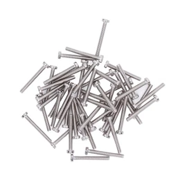 50Pcs Cheese Head Slot Screw A2-70 Stainless Steel, Flat Smooth Head, Screws with Even Force, for Accuracy Machinery, Household, Electronics (M3*20)