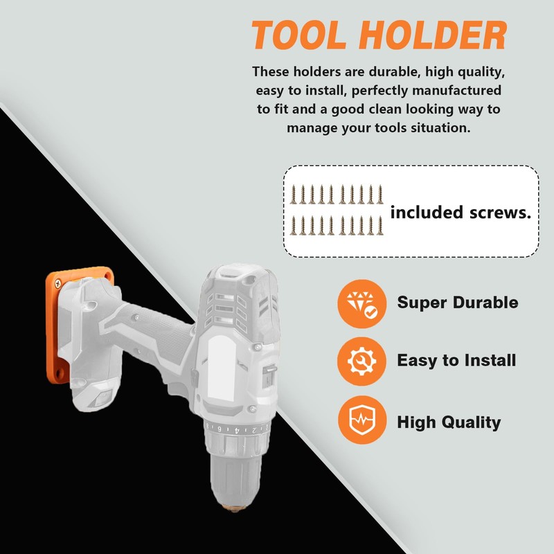 Crtbelfy Tool Holder Mount Compatible for Ridgid 18V Drill Tool