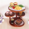 jinsongdafa Wooden 5 Tier Serving Tray and Platter, Appetizer Tray,