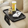Tinamo Acacia Couch Arm Table - Wooden Sofa Armrest Tray