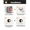 JIASENBAO 4 Pack Adhesive Crystal Towel Hooks for Bathrooms Black
