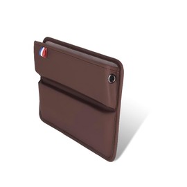 SLIMI 1 PC Car Seat Gap Filler, Multifunctional Leather Seat Side Pocket Storage, Universal Seat Gap Filler Organizer, for Most Cars, Trucks, SUVs (Coffee)