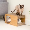 EHEYCIGA Cardboard Cat Scratcher House, 17-Inch Corrugated Cat Scratcher for