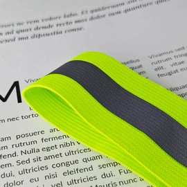 KuqitsBai 5 Pairs of Reflective Bands Set, Elastic, Reflective Bracelet with Velcro Fastening and Strong Reflective Strips, Safety Bracelet, Running, Cycling, Sports