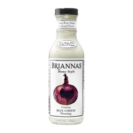 BRIANNAS - Home Style Creamy Blue Cheese Dressing – Fine Salad Dressing made with Premium Ingredients - Gluten Free & Low Sugar Dressing - 12 oz. Bottle