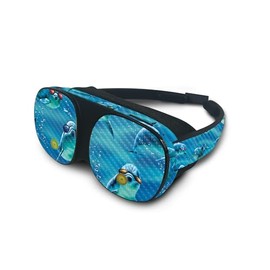 MightySkins Carbon Fiber Skin Compatible with HTC Vive Flow - Dolphin Gang | Protective, Durable Textured Carbon Fiber Finish | Easy to Apply