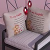 REVLIXI Daughter Gifts from Mom18x18 Throw Pillow Cover - Best