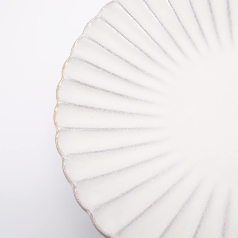 Hana Plate, Plate, Large, Approx. 9.1 inches (23 cm), Ginhaku,