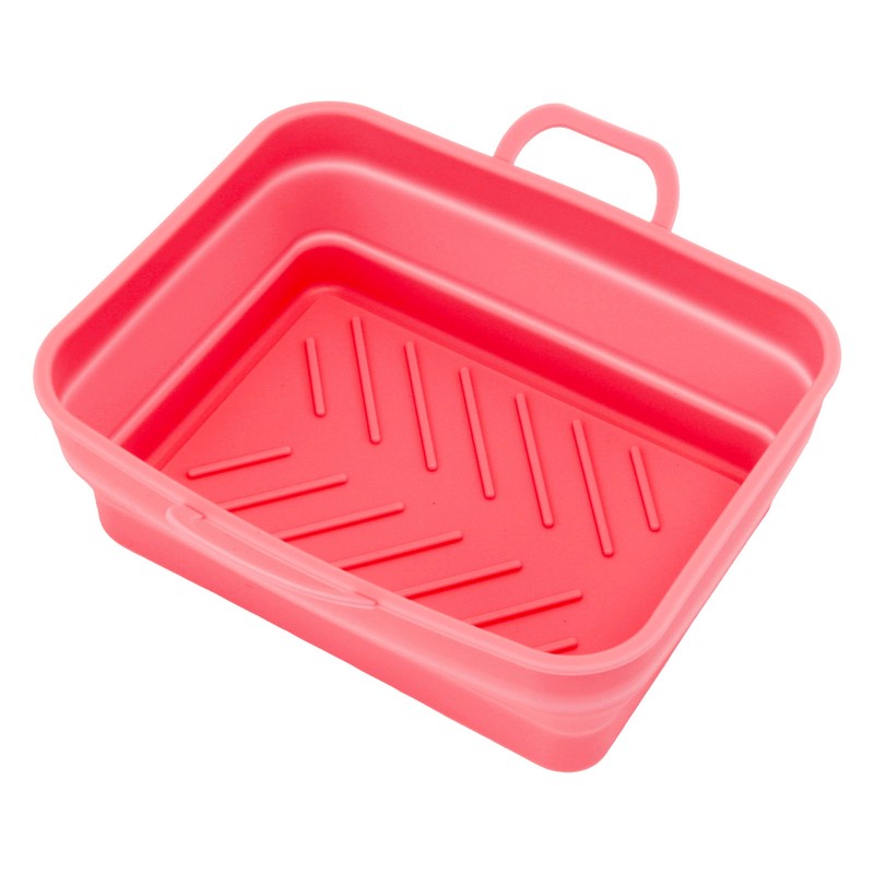 2Pcs Fryer Liner Heat Resistant Silicone Groove Design Easy to