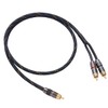 JORZOR Audiophile RCA to 2RCA Subwoofer Cable,1 RCA Male to