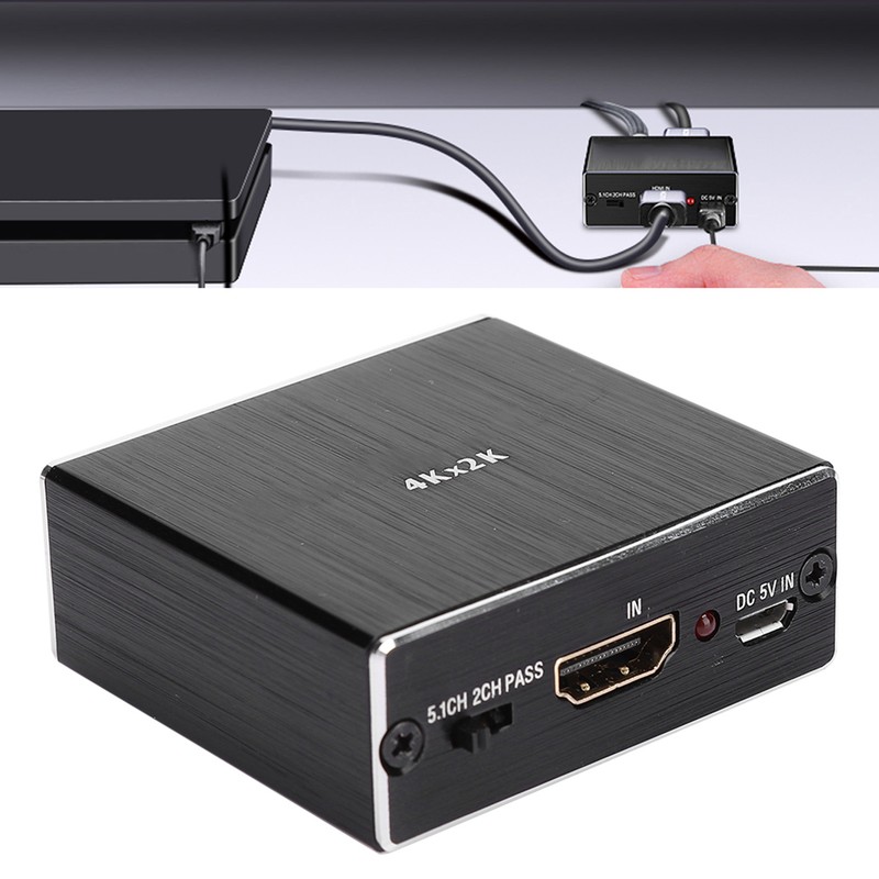 Professional Metal Black 4K x 2K HDMI to HDMI Optical