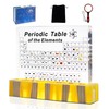 Periodic Table with Real Elements Inside, Amber Lighted Stand Acrylic