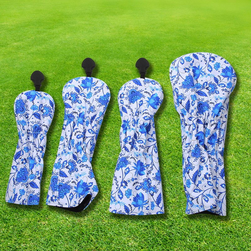 4PCS 1/3/5/UT PU Leather Waterproof Thicken Plush Golf Putter Head