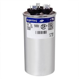 Packard PRCD505 - 50 + 5 uF MFD x 370 VAC Genteq Replacement Dual Capacitor Round # C3505R / 27L1051