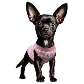 YQYS Dog Shirts Multi-Color Striped Cotton Vest for Small Dogs and Cats Puppy Clothes Teacup Dog Clothing Tank Top for Chihuahua Miniature Pinscher Pink XSmall