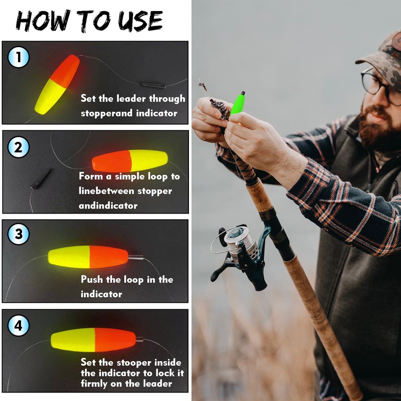 YOTO Peg Floats,Santee Cork Float for Catfih,Slip Foam Cigar Floats