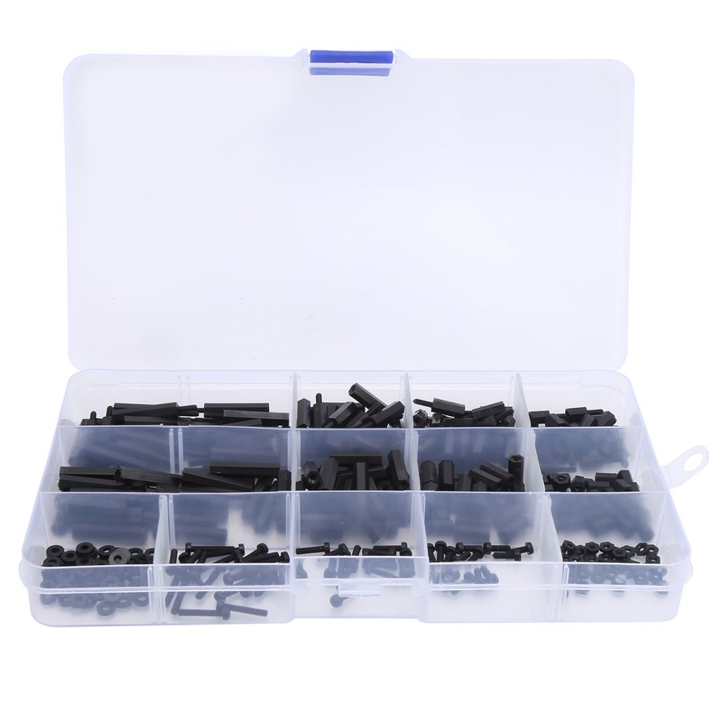 320pcs M2 Nylon Male to Female Hex Spacers Screw Nut