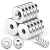 Wzone 15x3mm Small Magnets with Hole 15PCS Mini Strong Magnets