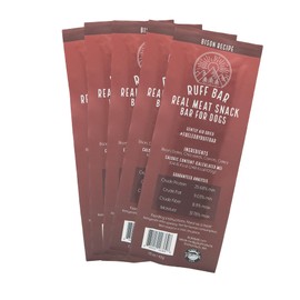 RUFF BAR Bison Dog Treat - Real Meat Snack Bars - Natural, Grass Fed, Hormone & Antibiotic Free Snack Bars for Active Dogs with Dates, Chia Seeds, Carrots & Celery - 1.5oz - 5 Packs