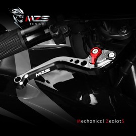 MZS Black Motorcycle Brake Clutch Levers Short Adjustable CNC Compatible with Z900 17-24 / Z650 Z650RS EX650 ER6F 17-25 / Vulcan S 650 15-25 / KLE650 KLE 650 15-24 / KLZ1000 KLZ 1000 15-19
