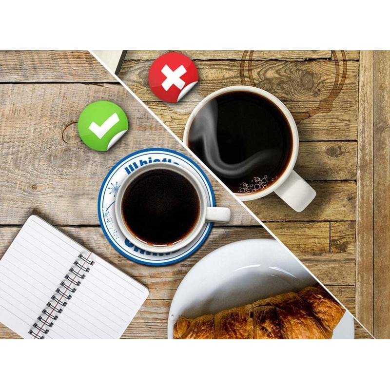 Sawfish® Coaster Set of 4 Square - Navy Blue Marble