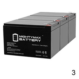 Mighty Max Battery 12V 12Ah F2 E-Raser ETC Express Electric Scooter Battery - 3 Pack Brand Product