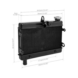 TCMT Black Aluminum Radiator Cooling Engine Cooler Fit For Honda Rebel 500 CMX500 2017-2025 19010-MKG-A01/19010-MKG-A31