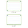 Flash Cards, Ruled with Green Frame, A6, Pack of 80