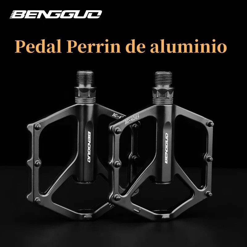 Pedal De Bicicleta Mtb Para Montaña Antideslizante Aluminio Negro