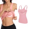 V FOR CITY Ladies Cotton Tank Top with Shelf Bra